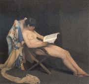 Theodore Roussel The Reading Girl oil painting